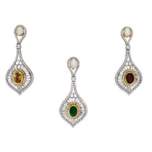 Locket set with Changeable color stones