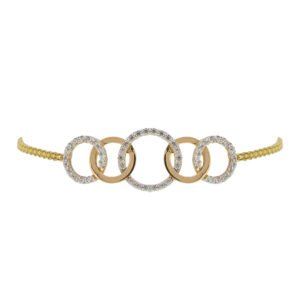 Gold Bracelet with CZ