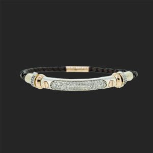 Diamond Leather Bracelet