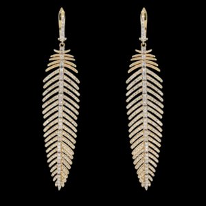 Palm Leaf Diamond Earring