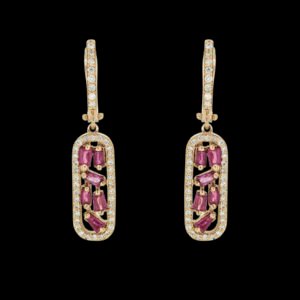 Diamond and Ruby Earrings