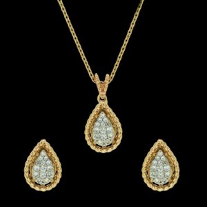 Gold and Diamond Locket Set