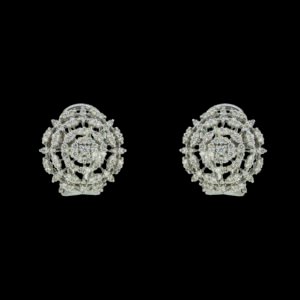 Gold Earrings studded with diamonds