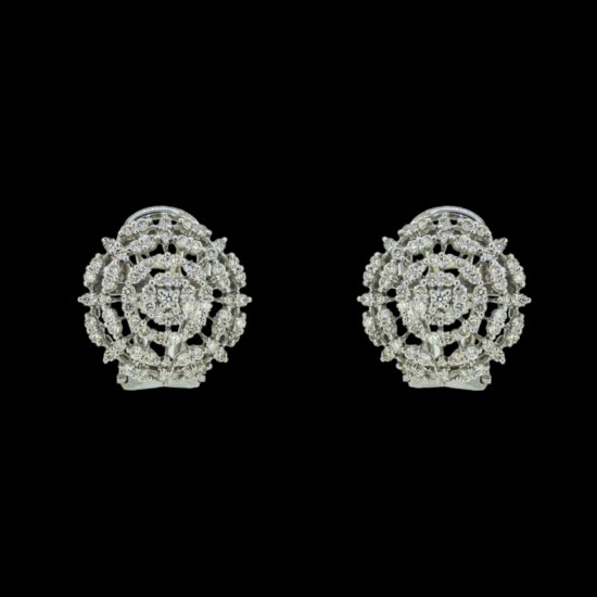 Gold Earrings studded with diamonds