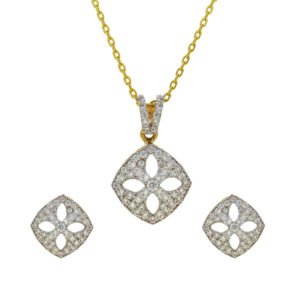 Gold set with cubic zircons