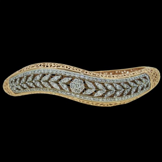 Gold Bracelet studded with diamonds