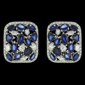 Blue sapphire and diamonds Earrings