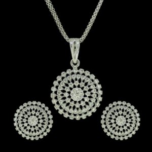 Gold locket set with diamonds